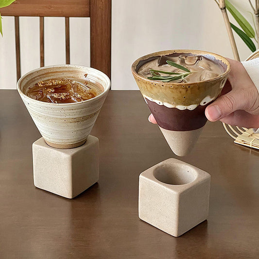 Handcrafted Funnel Ceramic Coffee Cup - 200ml