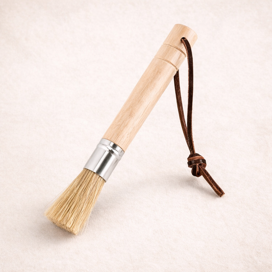 Wooden Coffee Cleaning Brush with Natural Bristles