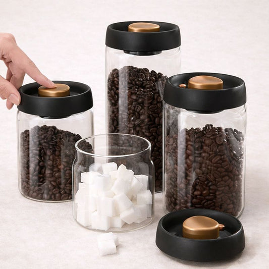 Vacuum-Sealed Coffee Bean Storage Jar