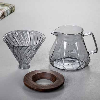 Hand Brew Glass Coffee Maker Set with Filter