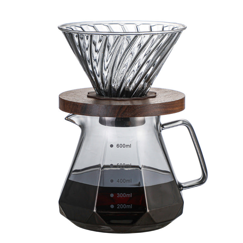 Hand Brew Glass Coffee Maker Set with Filter