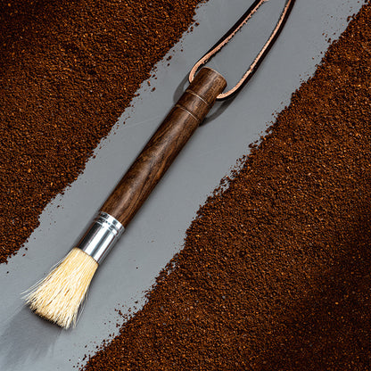 Wooden Coffee Cleaning Brush with Natural Bristles